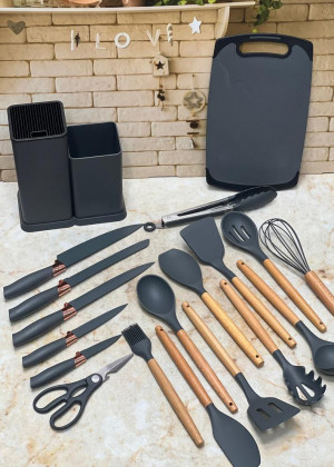Набор ножей и кухонных принадлежностей 19 предметов 21105939