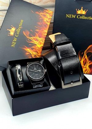 Подарочный набор часы, браслет, ремень и коробка 20637417