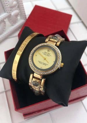 Подарочный набор для женщин часы, браслет + коробка #21177587