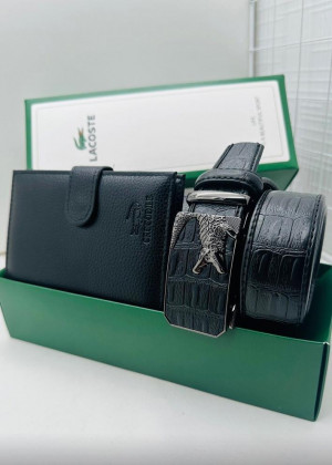 Подарочный набор для мужчины ремень, кошелек + коробка #21214649
