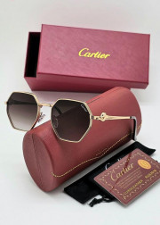 Набор женские солнцезащитные очки, коробка, чехол + салфетки