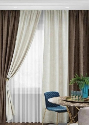 Комплект шторы и тюль #23095092