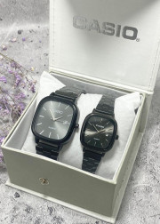 Подарочный набор часы для мужчин и для женщин + коробка