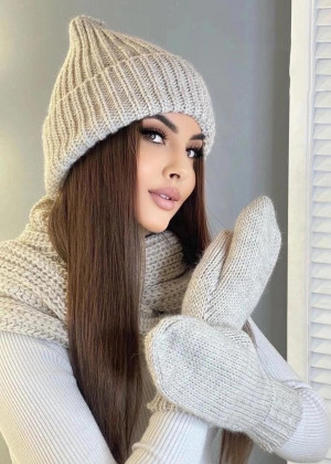 Шапка + шарф и перчатки #23209861