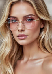 Набор женские солнцезащитные очки, коробка, чехол + салфетки