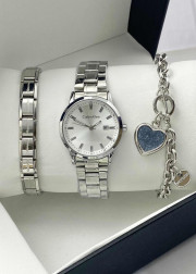 Подарочный набор для женщин часы, 2 браслета + коробка