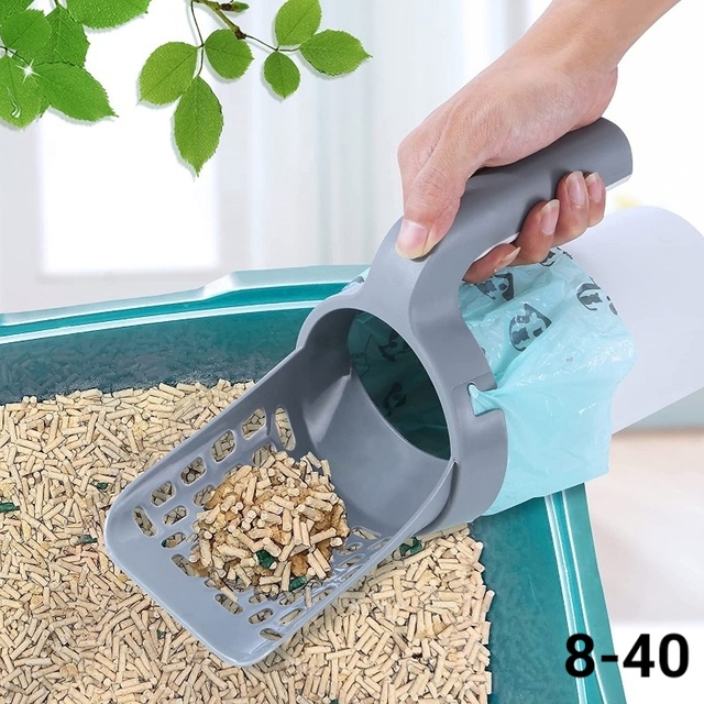 Совок для кошачьего туалета с контейнером и лопаткой 22975096