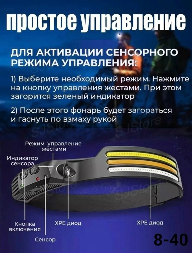 Фонарь налобный 23158397